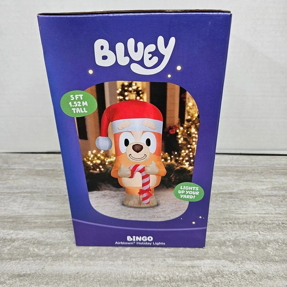 Bluey Bingo 5ft Inflatable Holiday Lights Christmas‎ Outdoor Yard Decoration